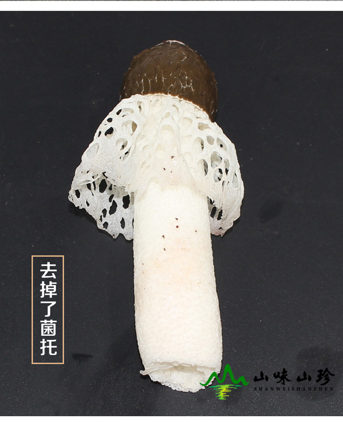 去皮后的新鲜竹荪
