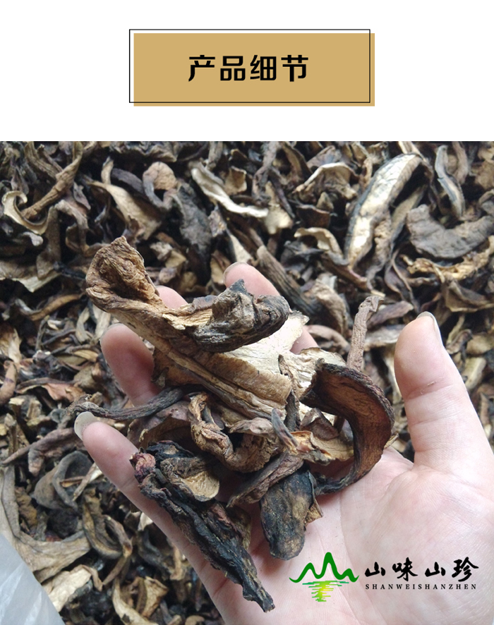 黑牛肝菌干片细节图