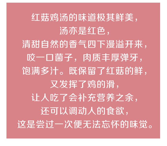 大红菌鸡汤味道