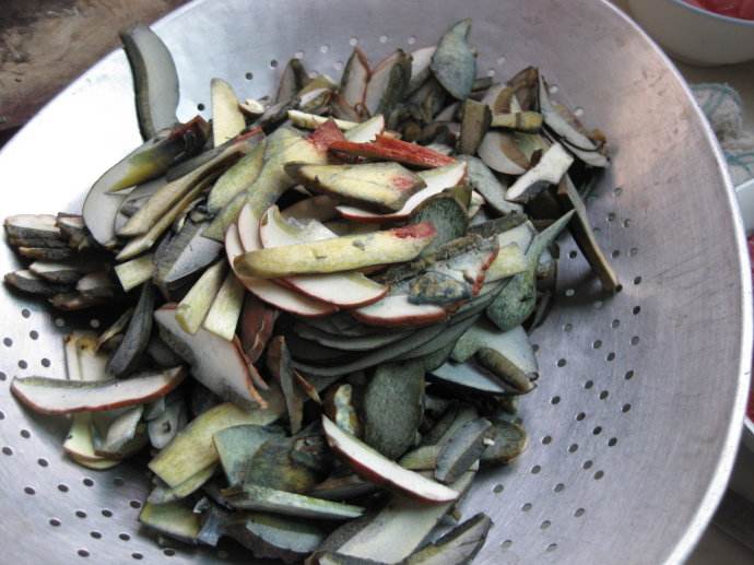 红葱菌片变色