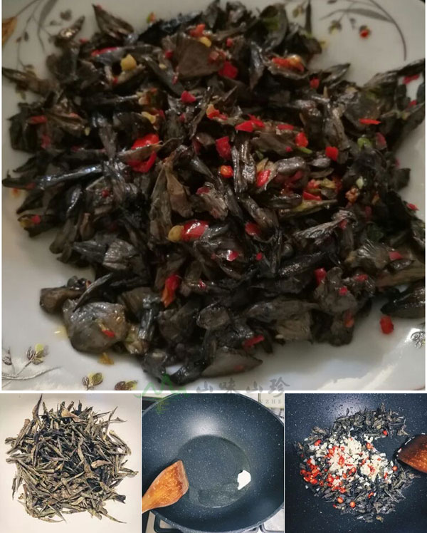新鲜干巴菌炒辣椒的做法