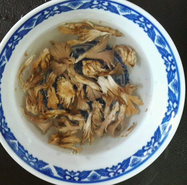 白参菌蒸蛋步骤一