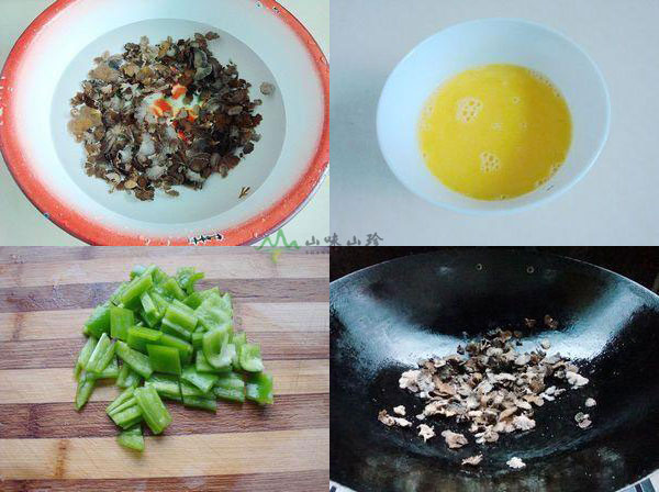 白参菌青椒炒蛋怎么做