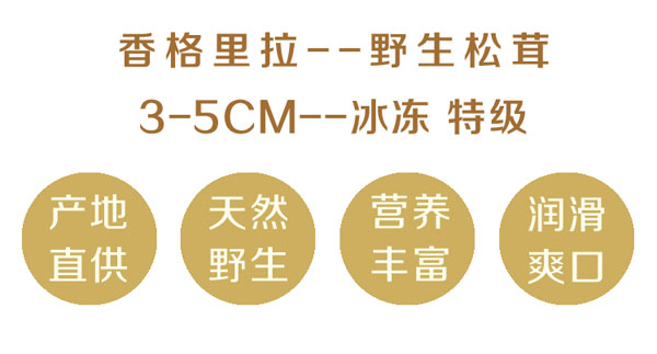 冰冻松茸3-5cm特级
