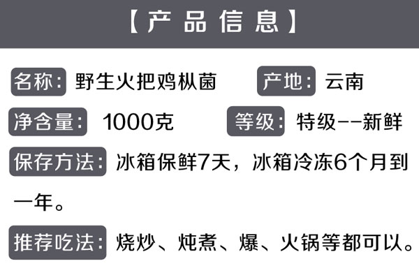 新鲜火把鸡枞菌信息