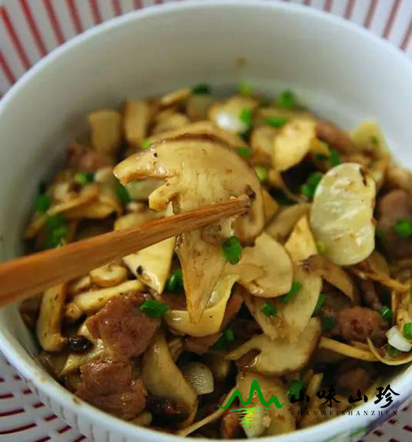 松茸炒肉怎么做